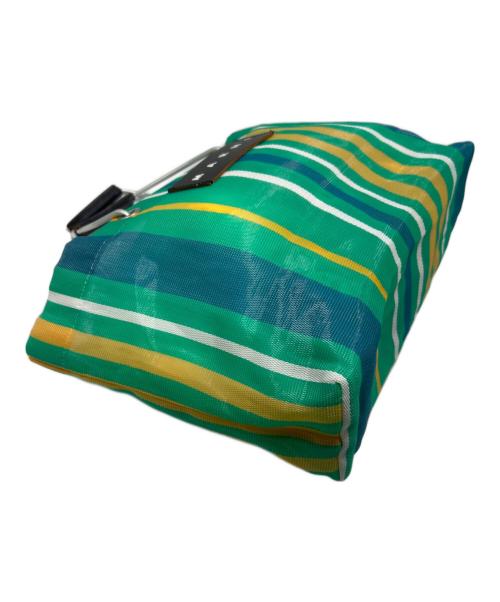 MARNI（マルニ）MARNI (マルニ) MARKET STRIPEバッグ ライトグリーン×イエローの古着・服飾アイテム