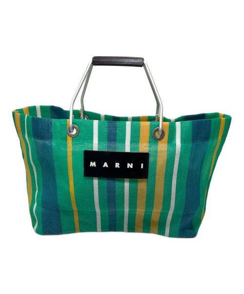 MARNI（マルニ）MARNI (マルニ) MARKET STRIPEバッグ ライトグリーン×イエローの古着・服飾アイテム