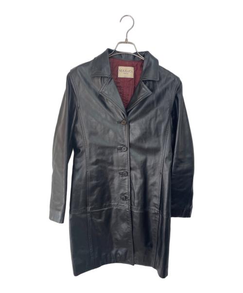MAX&Co.（マックスアンドコー）MAX&Co. (マックスアンドコー) レザーコート ブラック サイズ:40の古着・服飾アイテム