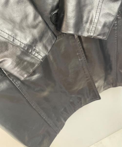 MAX&Co.（マックスアンドコー）MAX&Co. (マックスアンドコー) レザーコート ブラック サイズ:40の古着・服飾アイテム