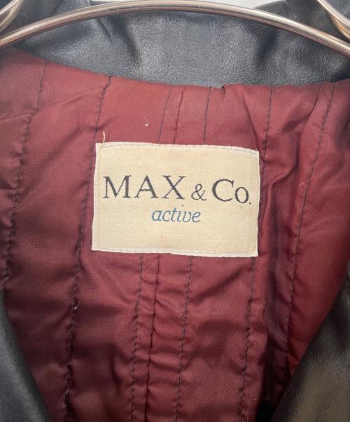 MAX&Co.（マックスアンドコー）MAX&Co. (マックスアンドコー) レザーコート ブラック サイズ:40の古着・服飾アイテム