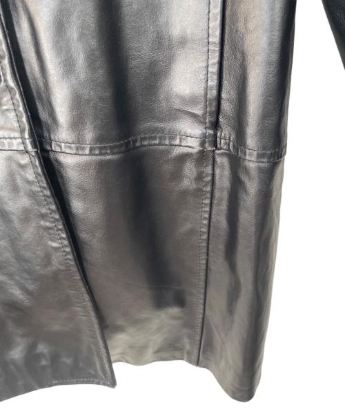 MAX&Co.（マックスアンドコー）MAX&Co. (マックスアンドコー) レザーコート ブラック サイズ:40の古着・服飾アイテム