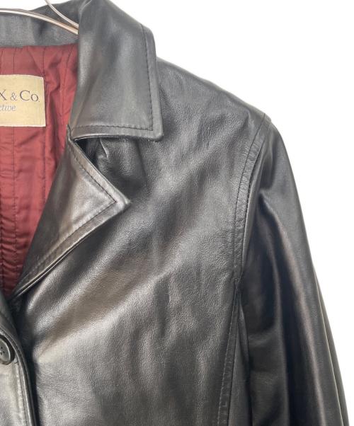 MAX&Co.（マックスアンドコー）MAX&Co. (マックスアンドコー) レザーコート ブラック サイズ:40の古着・服飾アイテム