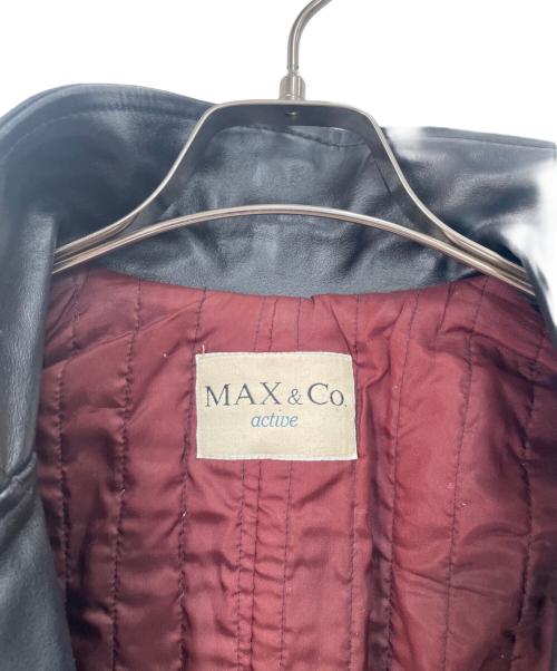 MAX&Co.（マックスアンドコー）MAX&Co. (マックスアンドコー) レザーコート ブラック サイズ:40の古着・服飾アイテム