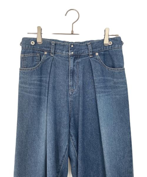 クラシコム（-）クラシコム (-) ワイドデニムパンツ ブルー サイズ:-の古着・服飾アイテム