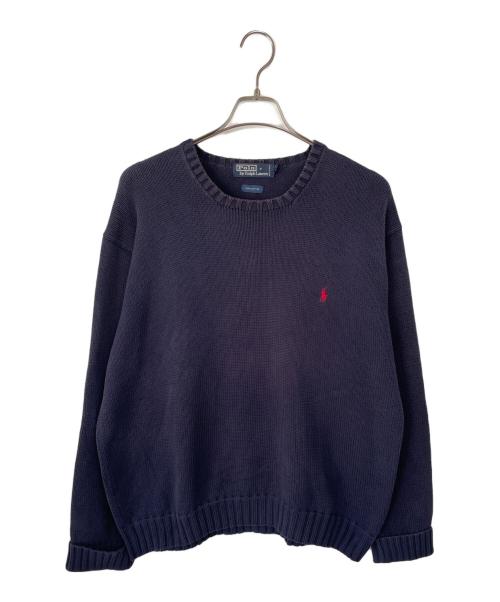 POLO RALPH LAUREN（ポロ・ラルフローレン）POLO RALPH LAUREN (ポロ・ラルフローレン) 厚手ニット ネイビー サイズ:XLの古着・服飾アイテム
