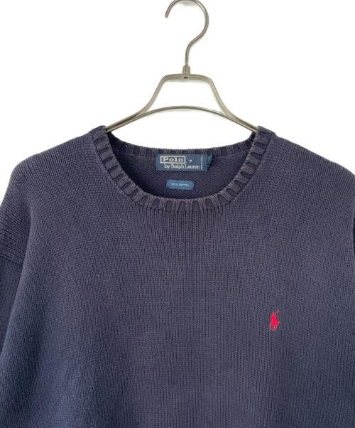 POLO RALPH LAUREN（ポロ・ラルフローレン）POLO RALPH LAUREN (ポロ・ラルフローレン) 厚手ニット ネイビー サイズ:XLの古着・服飾アイテム