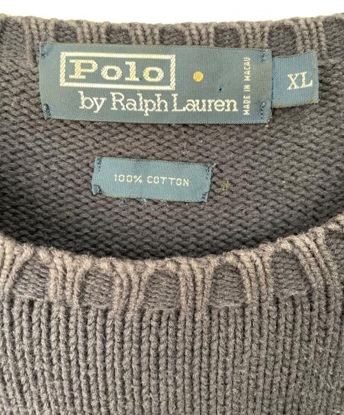 POLO RALPH LAUREN（ポロ・ラルフローレン）POLO RALPH LAUREN (ポロ・ラルフローレン) 厚手ニット ネイビー サイズ:XLの古着・服飾アイテム