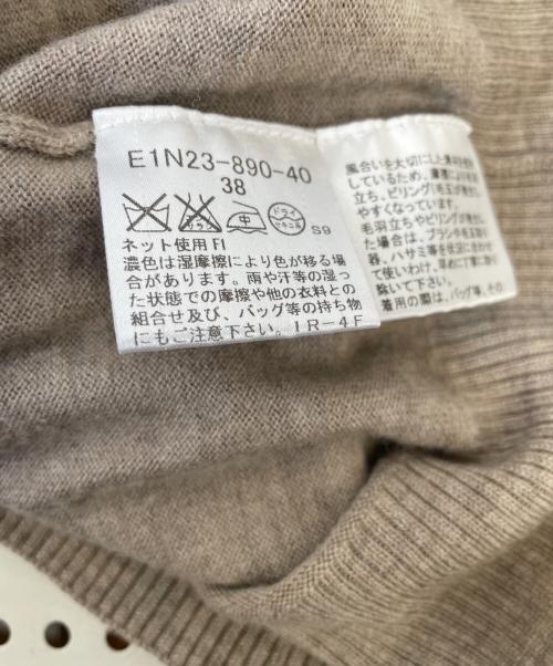 BURBERRY BLUE LABEL（バーバリー ブルー レーベル）BURBERRY BLUE LABEL (バーバリー ブルー レーベル) 薄手カーディガン ブラウン サイズ:38の古着・服飾アイテム