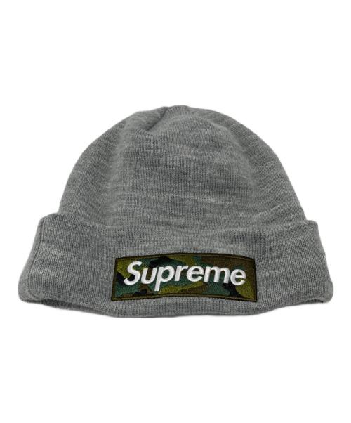 SUPREME（シュプリーム）SUPREME (シュプリーム) New Era (ニューエラ) ニット帽 グレー×グリーンの古着・服飾アイテム