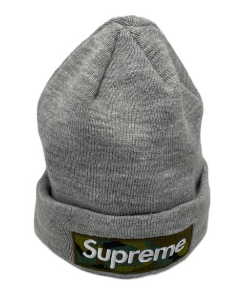 SUPREME（シュプリーム）SUPREME (シュプリーム) New Era (ニューエラ) ニット帽 グレー×グリーンの古着・服飾アイテム
