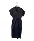 anukeアンヌーク）の古着「半袖サロペット」｜ブラック