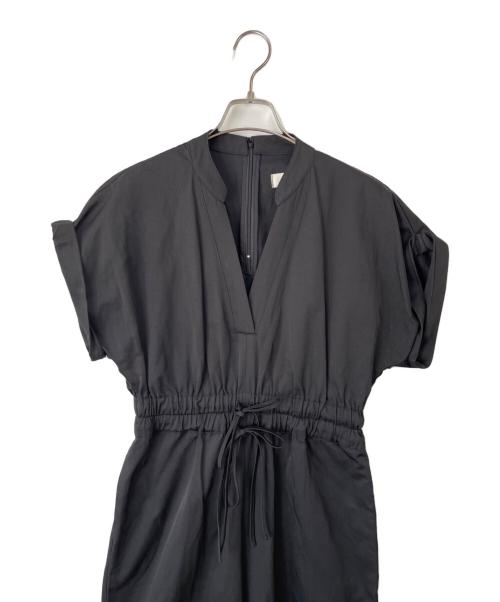 anuke（アンヌーク）anuke (アンヌーク) 半袖サロペット ブラック サイズ:36の古着・服飾アイテム