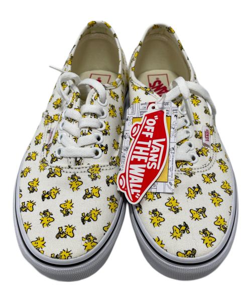 VANS（ヴァンズ）VANS (ヴァンズ) PEANUTS (ピーナッツ) ローカットスニーカー ホワイト×イエロー サイズ:24.5 未使用品の古着・服飾アイテム