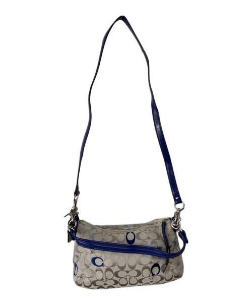 COACH（コーチ）COACH (コーチ) 2WAYショルダーバッグ ブルー×グレーの古着・服飾アイテム