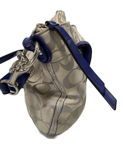 COACH（コーチ）COACH (コーチ) 2WAYショルダーバッグ ブルー×グレーの古着・服飾アイテム