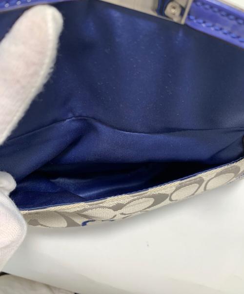 COACH（コーチ）COACH (コーチ) 2WAYショルダーバッグ ブルー×グレーの古着・服飾アイテム