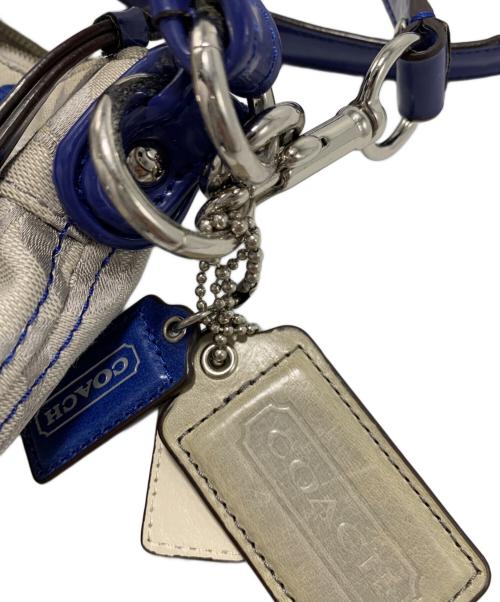 COACH（コーチ）COACH (コーチ) 2WAYショルダーバッグ ブルー×グレーの古着・服飾アイテム