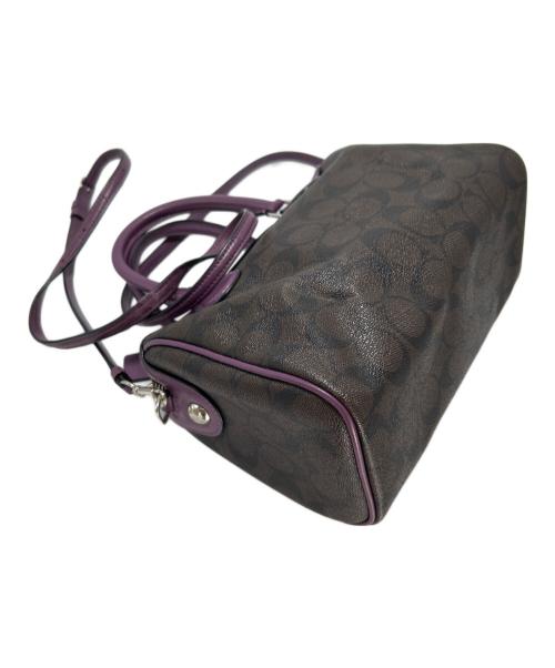 COACH（コーチ）COACH (コーチ) 2WAYショルダーバッグ ブラウン×パープルの古着・服飾アイテム