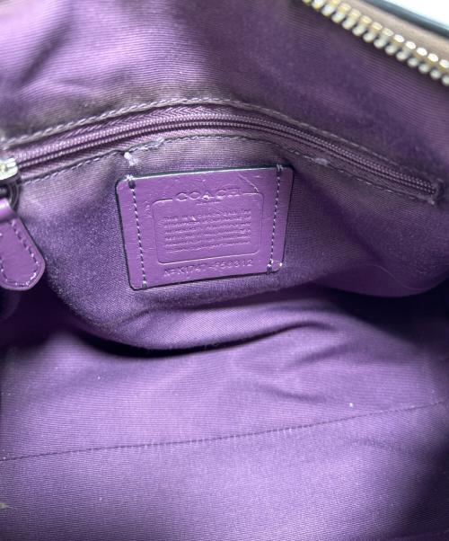 COACH（コーチ）COACH (コーチ) 2WAYショルダーバッグ ブラウン×パープルの古着・服飾アイテム