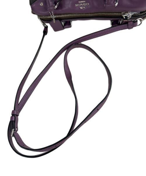 COACH（コーチ）COACH (コーチ) 2WAYショルダーバッグ ブラウン×パープルの古着・服飾アイテム