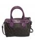 COACH (コーチ) 2WAYショルダーバッグ ブラウン×パープル：8000円