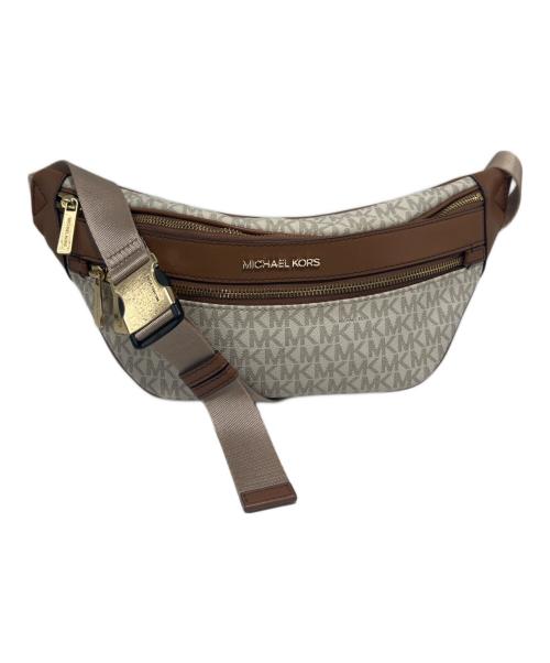 MICHAEL KORS（マイケル・コース）MICHAEL KORS (マイケル・コース) ボディバッグ ブラウン×ホワイトの古着・服飾アイテム