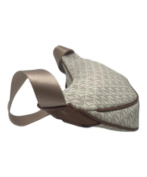 MICHAEL KORS（マイケル・コース）MICHAEL KORS (マイケル・コース) ボディバッグ ブラウン×ホワイトの古着・服飾アイテム