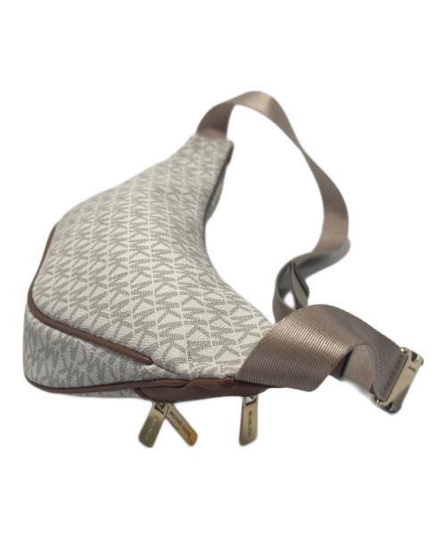 MICHAEL KORS（マイケル・コース）MICHAEL KORS (マイケル・コース) ボディバッグ ブラウン×ホワイトの古着・服飾アイテム