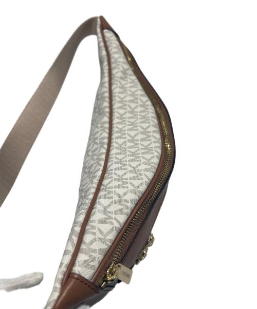 MICHAEL KORS（マイケル・コース）MICHAEL KORS (マイケル・コース) ボディバッグ ブラウン×ホワイトの古着・服飾アイテム