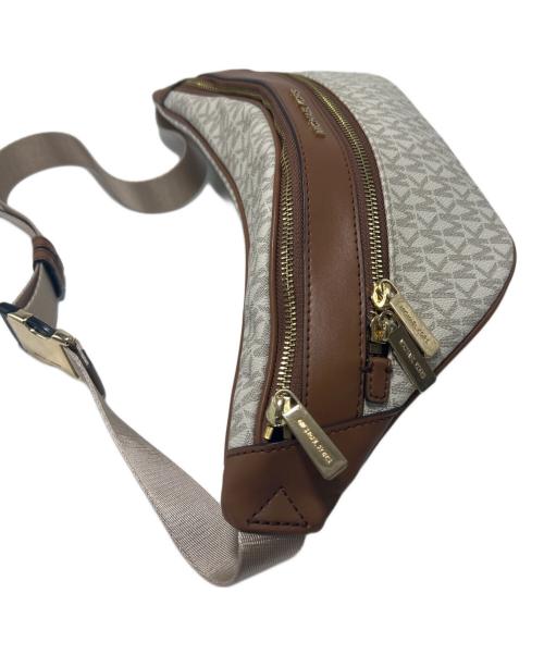 MICHAEL KORS（マイケル・コース）MICHAEL KORS (マイケル・コース) ボディバッグ ブラウン×ホワイトの古着・服飾アイテム