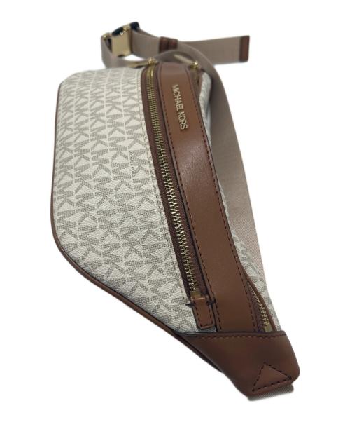 MICHAEL KORS（マイケル・コース）MICHAEL KORS (マイケル・コース) ボディバッグ ブラウン×ホワイトの古着・服飾アイテム