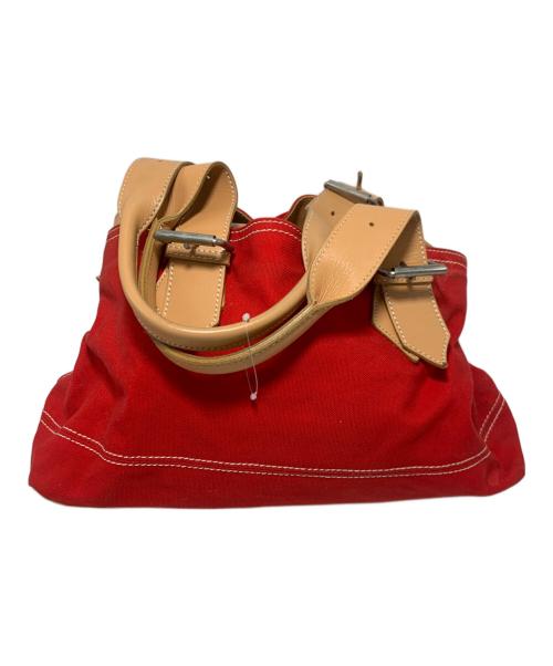 Vivienne Westwood（ヴィヴィアンウエストウッド）Vivienne Westwood (ヴィヴィアンウエストウッド) ハンドバッグ レッド×ベージュの古着・服飾アイテム