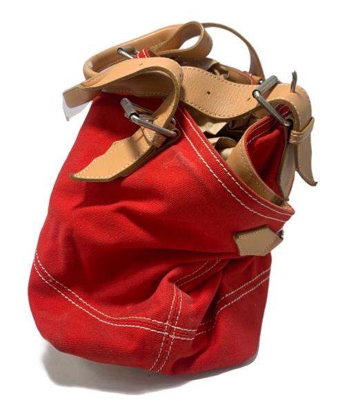 Vivienne Westwood（ヴィヴィアンウエストウッド）Vivienne Westwood (ヴィヴィアンウエストウッド) ハンドバッグ レッド×ベージュの古着・服飾アイテム