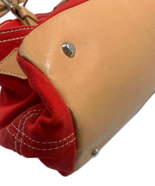 Vivienne Westwood（ヴィヴィアンウエストウッド）Vivienne Westwood (ヴィヴィアンウエストウッド) ハンドバッグ レッド×ベージュの古着・服飾アイテム