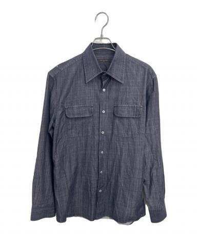 古着 LOUIS VUITTON ブラック 長袖シャツ サイズ 39 M 中古・古着通販】LOUIS VUITTON (ルイ ヴィトン) 長袖シャツ