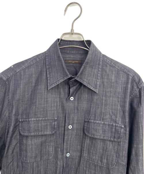 LOUIS VUITTON（ルイ ヴィトン）LOUIS VUITTON (ルイ ヴィトン) 長袖シャツ インディゴ系 サイズ:39の古着・服飾アイテム