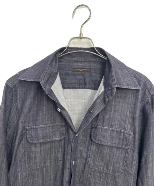 LOUIS VUITTON（ルイ ヴィトン）LOUIS VUITTON (ルイ ヴィトン) 長袖シャツ インディゴ系 サイズ:39の古着・服飾アイテム