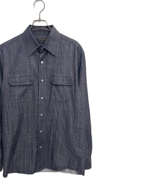 LOUIS VUITTON（ルイ ヴィトン）LOUIS VUITTON (ルイ ヴィトン) 長袖シャツ インディゴ系 サイズ:39の古着・服飾アイテム
