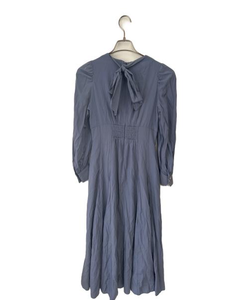 HER LIP TO（ハーリップトゥ）HER LIP TO (ハーリップトゥ) 長袖ワンピース ブルー サイズ:Sの古着・服飾アイテム