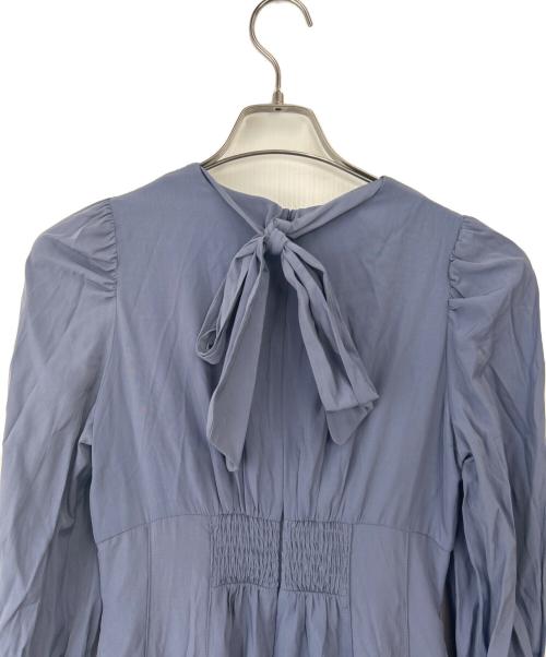 HER LIP TO（ハーリップトゥ）HER LIP TO (ハーリップトゥ) 長袖ワンピース ブルー サイズ:Sの古着・服飾アイテム