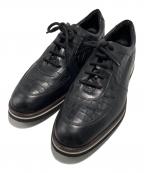 LANVINランバン）の古着「型押しシューズ」｜ブラック