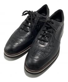 LANVIN（ランバン）の古着「型押しシューズ」｜ブラック