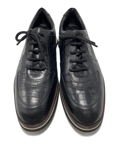 LANVIN（ランバン）LANVIN (ランバン) 型押しシューズ ブラック サイズ:26.5の古着・服飾アイテム