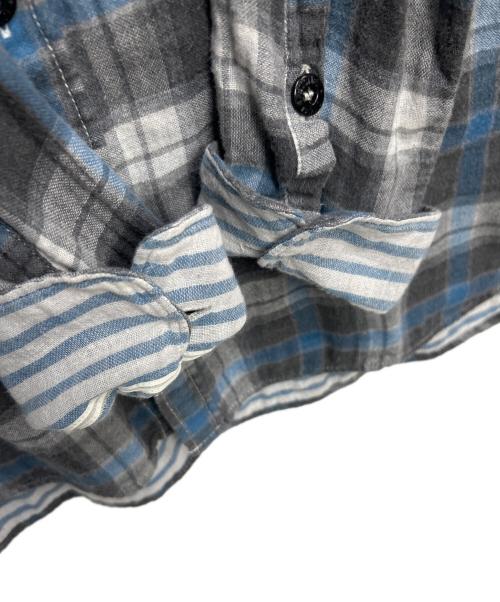 STONE ISLAND（ストーンアイランド）STONE ISLAND (ストーンアイランド) 長袖シャツ ブルー×グレー サイズ:Mの古着・服飾アイテム