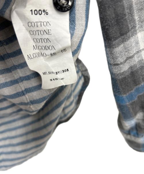 STONE ISLAND（ストーンアイランド）STONE ISLAND (ストーンアイランド) 長袖シャツ ブルー×グレー サイズ:Mの古着・服飾アイテム