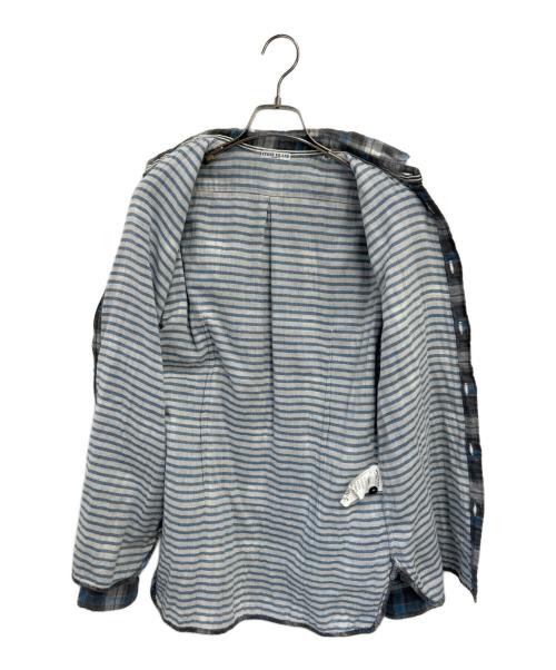 STONE ISLAND（ストーンアイランド）STONE ISLAND (ストーンアイランド) 長袖シャツ ブルー×グレー サイズ:Mの古着・服飾アイテム