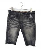 Roen×SEMANTIC DESIGNロエン×セマンティックデザイン）の古着「デニムハーフパンツ」｜ブラック