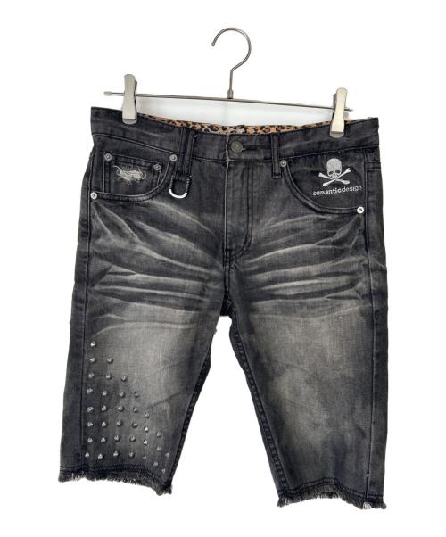 Roen（ロエン）Roen (ロエン) SEMANTIC DESIGN (セマンティックデザイン) デニムハーフパンツ ブラック サイズ:Mの古着・服飾アイテム