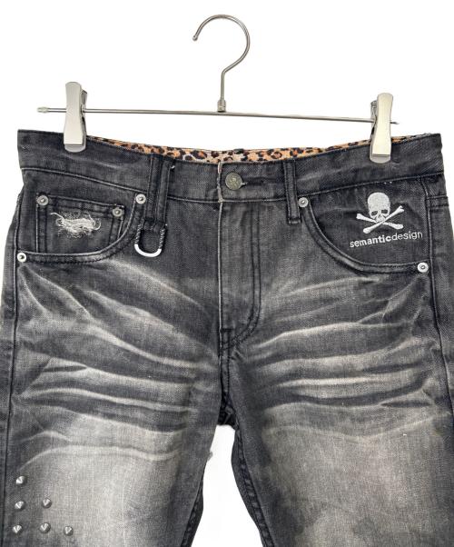 Roen（ロエン）Roen (ロエン) SEMANTIC DESIGN (セマンティックデザイン) デニムハーフパンツ ブラック サイズ:Mの古着・服飾アイテム
